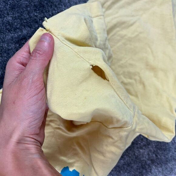 Vtg Hobie 1989 Single Stitch T-Shirt Cycling Surf Men's XL Made In USA Yellow - Picture 14 of 16